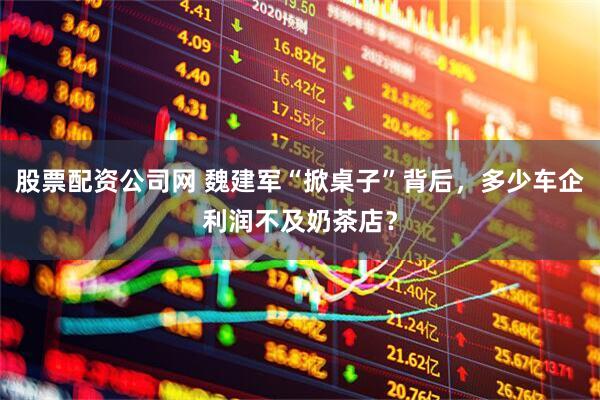 股票配资公司网 魏建军“掀桌子”背后，多少车企利润不及奶茶店？