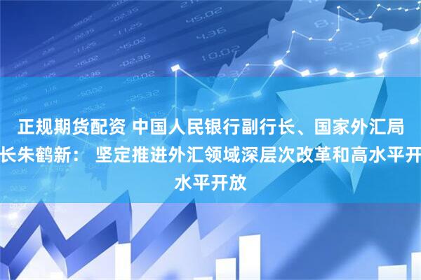 正规期货配资 中国人民银行副行长、国家外汇局局长朱鹤新： 坚定推进外汇领域深层次改革和高水平开放